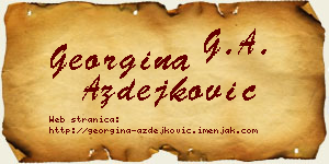 Georgina Azdejković vizit kartica